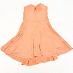 Victorias Secret Orange Corset Style Sleevess Dress Size 36B